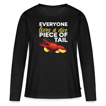 Everyone Loves A Nice Piece Of Tail Lobster - Women's Premium Organic Long Sleeve Shirt - black - Front - Julia (174cm)