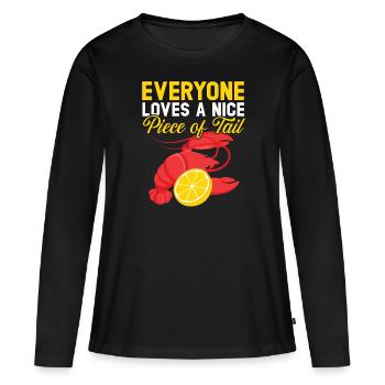 Everyone Loves A Nice Piece Of Tail Lobster - Women's Premium Organic Long Sleeve Shirt - black - Front - Julia (174cm)
