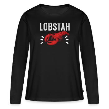 Lobstah Crawfish Eater Seafood Lobster Lover - Women's Premium Organic Long Sleeve Shirt - black - Front - Julia (174cm)
