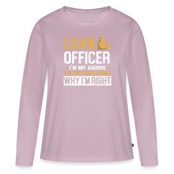 Credit Officer Job Profession Debt Loan Officer - Women's Premium Organic Long Sleeve Shirt - dusky pink - Front - Julia (174cm)