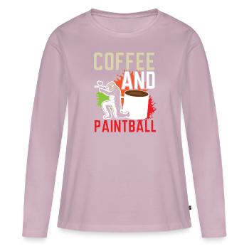 Coffee Drinker Paintball Player Paintballer - Women's Premium Organic Long Sleeve Shirt - dusky pink - Front - Julia (174cm)