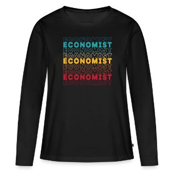 Wirtschaftswissenschaftler Wirtschaftslehrer Beruf Wirtschaft Wirtschaft - Frauen Premium Bio Langarmshirt - Schwarz - Vorne - Julia (174cm)
