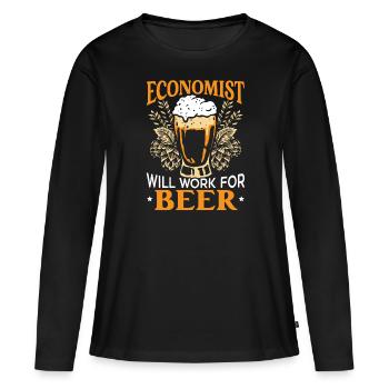Wirtschaftswissenschaftler Wirtschaftslehrer Beruf Wirtschaft Wirtschaft - Frauen Premium Bio Langarmshirt - Schwarz - Vorne - Julia (174cm)