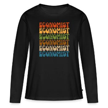 Wirtschaftswissenschaftler Wirtschaftslehrer Beruf Wirtschaft Wirtschaft - Frauen Premium Bio Langarmshirt - Schwarz - Vorne - Julia (174cm)