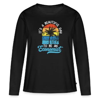 Wirtschaftswissenschaftler Wirtschaftslehrer Beruf Wirtschaft Wirtschaft - Frauen Premium Bio Langarmshirt - Schwarz - Vorne - Julia (174cm)