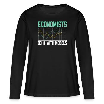 Wirtschaftswissenschaftler Wirtschaftslehrer Beruf Wirtschaft Wirtschaft - Frauen Premium Bio Langarmshirt - Schwarz - Vorne - Julia (174cm)