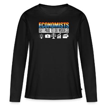 Wirtschaftswissenschaftler Wirtschaftslehrer Beruf Wirtschaft Wirtschaft - Frauen Premium Bio Langarmshirt - Schwarz - Vorne - Julia (174cm)