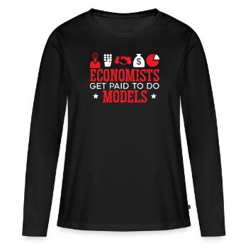 Wirtschaftswissenschaftler Wirtschaftslehrer Beruf Wirtschaft Wirtschaft - Frauen Premium Bio Langarmshirt - Schwarz - Vorne - Julia (174cm)