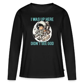 Athéisme Anti-religion Agnostique Libre Penseur Athée - T-shirt manches longues Premium bio Femme - noir - Devant - Julia (174cm)