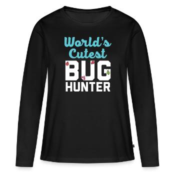Bug Catcher Bug Expert Insect Lover Entomology - Women's Premium Organic Long Sleeve Shirt - black - Front - Julia (174cm)
