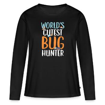 Bug Catcher Bug Expert Insect Lover Entomology - Women's Premium Organic Long Sleeve Shirt - black - Front - Julia (174cm)