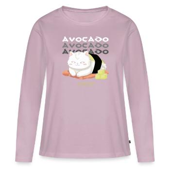 Avocado Sushi Rolle Nigiri Avocado Frucht Guacamole - Frauen Premium Bio Langarmshirt - Altrosa - Vorne - Julia (174cm)