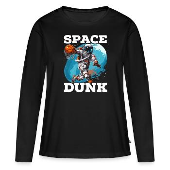 Astronaut Basketball Outerspace Basketball Player - Women's Premium Organic Long Sleeve Shirt - black - Front - Julia (174cm)