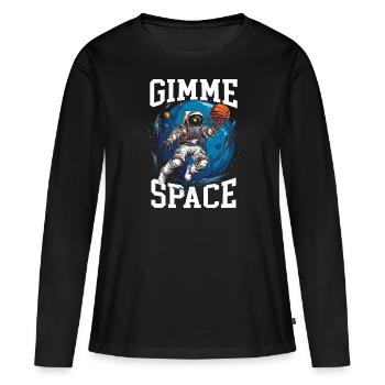 Astronaut Basketball Outerspace Basketball Player - Women's Premium Organic Long Sleeve Shirt - black - Front - Julia (174cm)