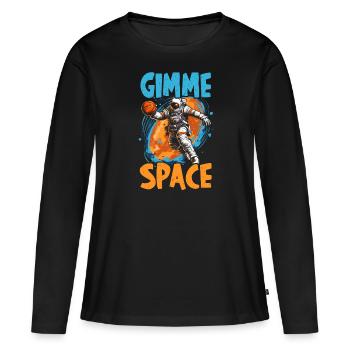 Astronaut Basketball Outerspace Basketball Player - Women's Premium Organic Long Sleeve Shirt - black - Front - Julia (174cm)