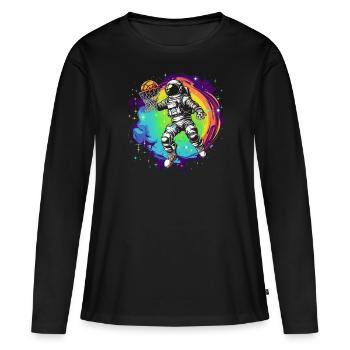 Astronaut Basketball Outerspace Basketball Player - Women's Premium Organic Long Sleeve Shirt - black - Front - Julia (174cm)