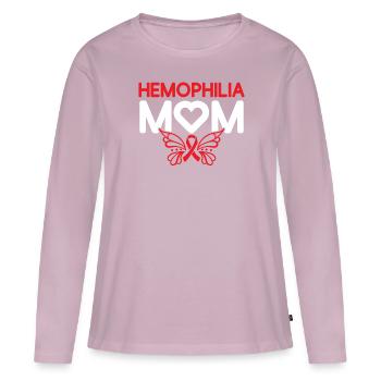 Hemophilia Warrior Disorder Sensibilisation à l’hémophilie - T-shirt manches longues Premium bio Femme - rose poudré - Devant - Julia (174cm)