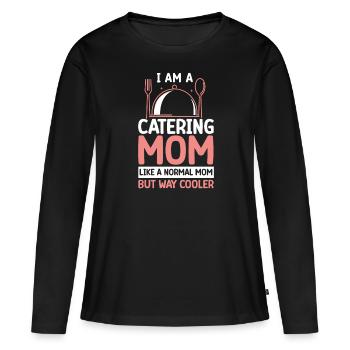 Service traiteur Restauration Chef serveur - T-shirt manches longues Premium bio Femme - noir - Devant - Julia (174cm)