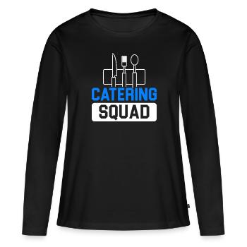 Service traiteur Restauration Chef serveur - T-shirt manches longues Premium bio Femme - noir - Devant - Julia (174cm)