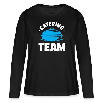 Service traiteur Restauration Chef serveur - T-shirt manches longues Premium bio Femme - noir - Devant - Julia (174cm)