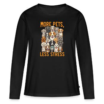 Pet Sitting Pet Lover Dog Walking Dog Sitter - Women's Premium Organic Long Sleeve Shirt - black - Front - Julia (174cm)