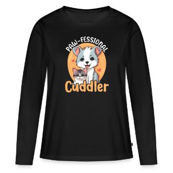 Pet Sitting Pet Lover Dog Walking Dog Sitter - Women's Premium Organic Long Sleeve Shirt - black - Front - Julia (174cm)