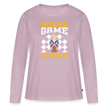 Schachbrettspiel Schachmatt Strategie Schachspieler - Frauen Premium Bio Langarmshirt - Altrosa - Vorne - Julia (174cm)