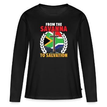 Christianisme afro-américain afro-américain Noir - T-shirt manches longues Premium bio Femme - noir - Devant - Julia (174cm)