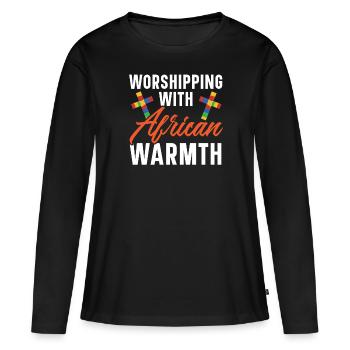 Christianisme afro-américain afro-américain Noir - T-shirt manches longues Premium bio Femme - noir - Devant - Julia (174cm)