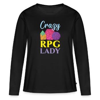 Rollenspiel Videospiel Spieler Gamer Gaming - Frauen Premium Bio Langarmshirt - Schwarz - Vorne - Julia (174cm)