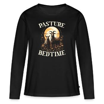 Ziegenliebhaber Kid Ranch Wolle Bauernhof Tierzucht - Frauen Premium Bio Langarmshirt - Schwarz - Vorne - Julia (174cm)