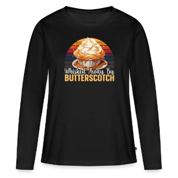 Butterscotch Sweet Caramel Food Foodie Butter - T-shirt manches longues Premium bio Femme - noir - Devant - Julia (174cm)
