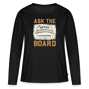 Ouija Board Paranormal Spirit Board Halloween - T-shirt manches longues Premium bio Femme - noir - Devant - Julia (174cm)