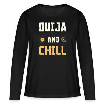 Ouija Board Paranormal Spirit Board Halloween - T-shirt manches longues Premium bio Femme - noir - Devant - Julia (174cm)