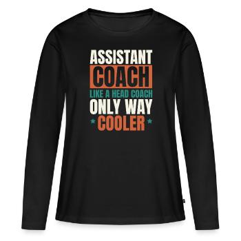 Assistant Coach Sport Trainer Team Coaching - Women's Premium Organic Long Sleeve Shirt - black - Front - Julia (174cm)
