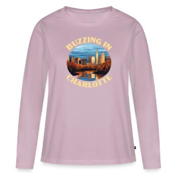Charlotte, Caroline du Nord, États-Unis, États-Unis - T-shirt manches longues Premium bio Femme - rose poudré - Devant - Julia (174cm)