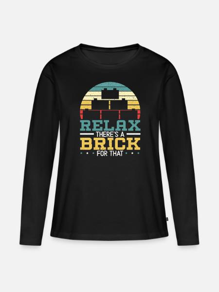 Master Builder Bricks Blöcke Spielbausteine - Frauen Premium Bio Langarmshirt - Schwarz