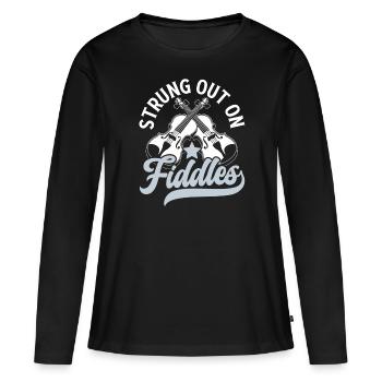 Fiddle Player Violinist Instrument Musician - Women's Premium Organic Long Sleeve Shirt - black - Front - Julia (174cm)