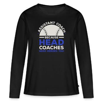 Assistant Coach Sport Trainer Team Coaching - Women's Premium Organic Long Sleeve Shirt - black - Front - Julia (174cm)