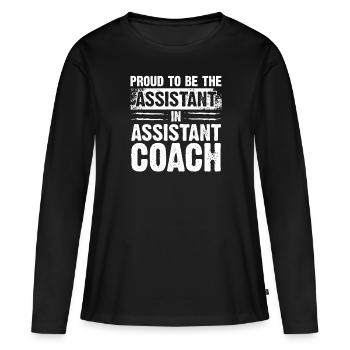 Assistant Coach Sport Trainer Team Coaching - Women's Premium Organic Long Sleeve Shirt - black - Front - Julia (174cm)