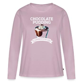 Schokoladenpudding süßes Dessert Essen Liebhaber Feinschmecker - Frauen Premium Bio Langarmshirt - Altrosa - Vorne - Julia (174cm)