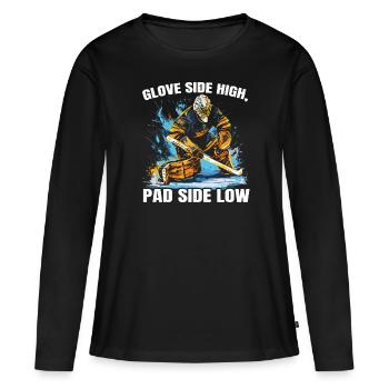 Hockey sur glace Gardien de but Gardien de but Gardien de but - T-shirt manches longues Premium bio Femme - noir - Devant - Julia (174cm)