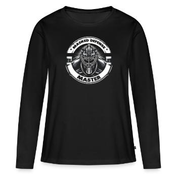 Hockey sur glace Gardien de but Gardien de but Gardien de but - T-shirt manches longues Premium bio Femme - noir - Devant - Julia (174cm)