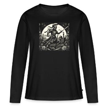 Immortel persan Empire achéménide Guerrier perse - T-shirt manches longues Premium bio Femme - noir - Devant - Julia (174cm)