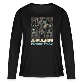 Immortel persan Empire achéménide Guerrier perse - T-shirt manches longues Premium bio Femme - noir - Devant - Julia (174cm)