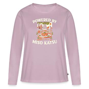Nagoya Japan Land Reisen Urlaub Ich liebe Nagoya - Frauen Premium Bio Langarmshirt - Altrosa - Vorne - Julia (174cm)