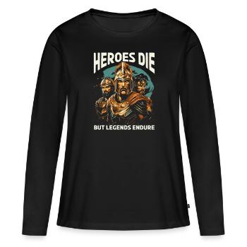Trojan War Warrior Ancient Greece Greek Mythology - Women's Premium Organic Long Sleeve Shirt - black - Front - Julia (174cm)