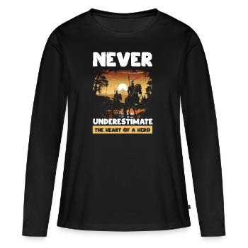 Trojan War Warrior Ancient Greece Greek Mythology - Women's Premium Organic Long Sleeve Shirt - black - Front - Julia (174cm)