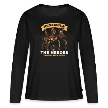 Trojan War Warrior Ancient Greece Greek Mythology - Women's Premium Organic Long Sleeve Shirt - black - Front - Julia (174cm)