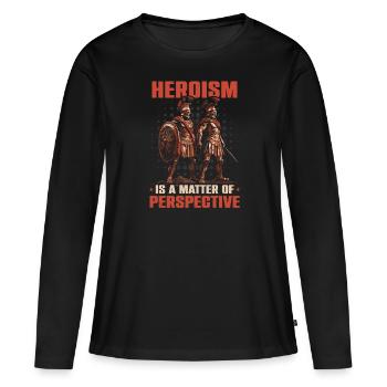 Trojan War Warrior Ancient Greece Greek Mythology - Women's Premium Organic Long Sleeve Shirt - black - Front - Julia (174cm)